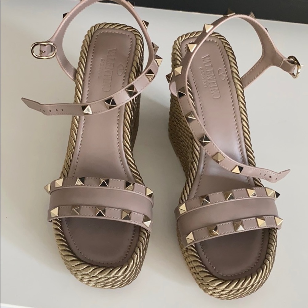 Valentino studded wedges